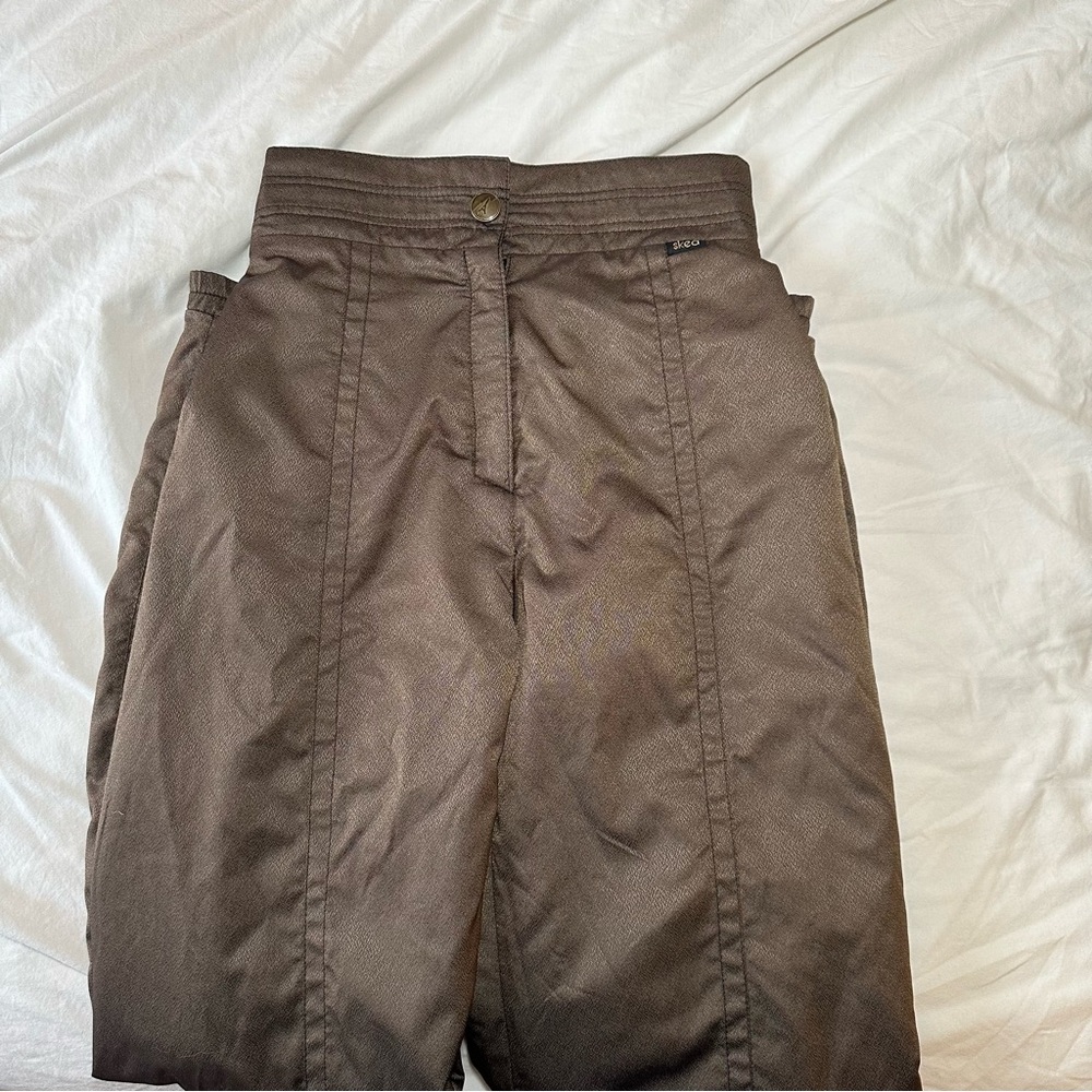 SKEA ski snow pants women, size 8 brown vintage